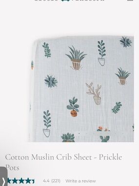Little Unicorn muslin crib sheet